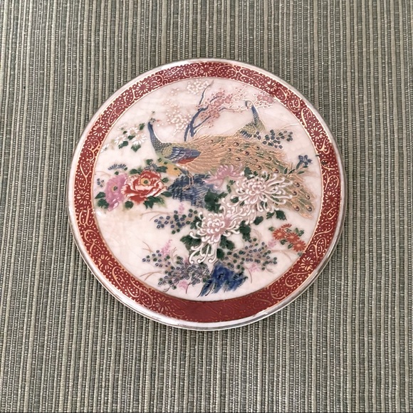 VTG Takahashi Box Porcelain with Peacocks & Gold Rim - Picture 2 of 11